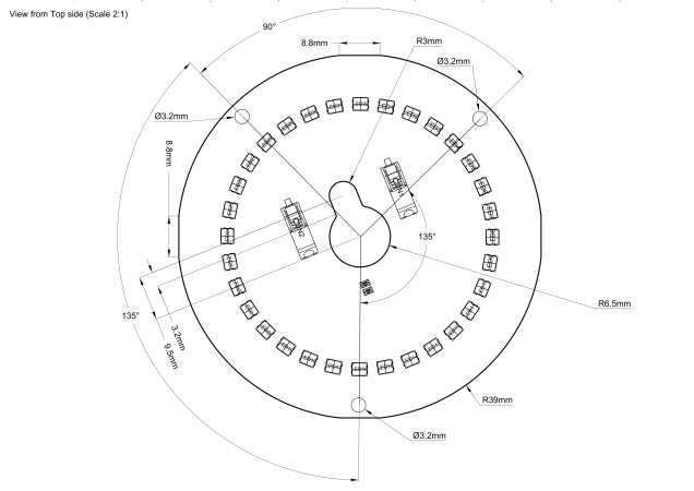 Round Led Module Ring technical-drawing