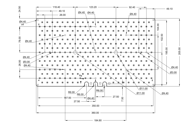Stadium Led Module CREE XP technical-drawing