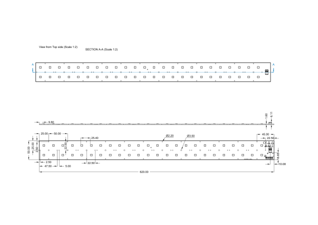 Module 2x24 LED 5050 - 2x2 technical-drawing
